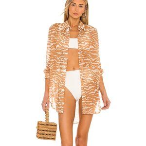 Myla Shirt Dress Brown Zebra XS